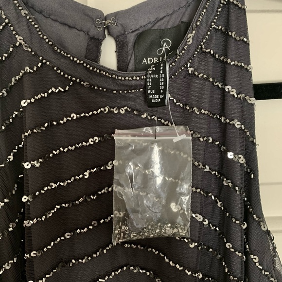 Art Deco Beaded Blouson Dress with Halter Neckline - Picture 5 of 8